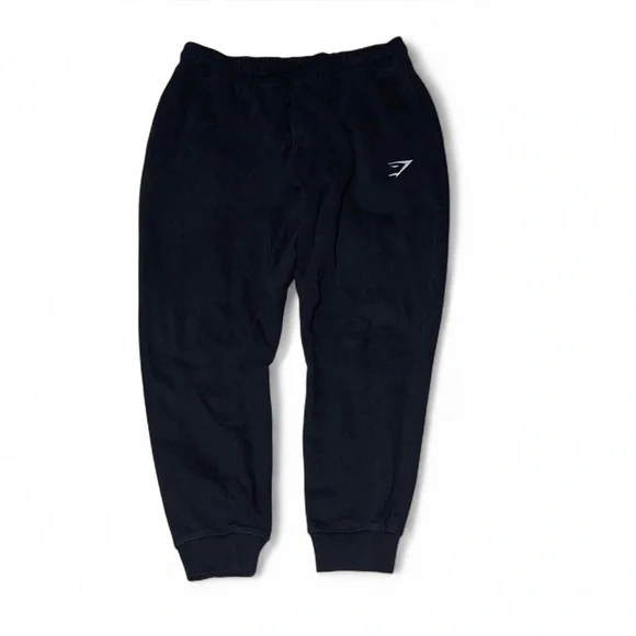 Black Gymshark sweatpants joggers with embroidered logo - Picture 1 of 5